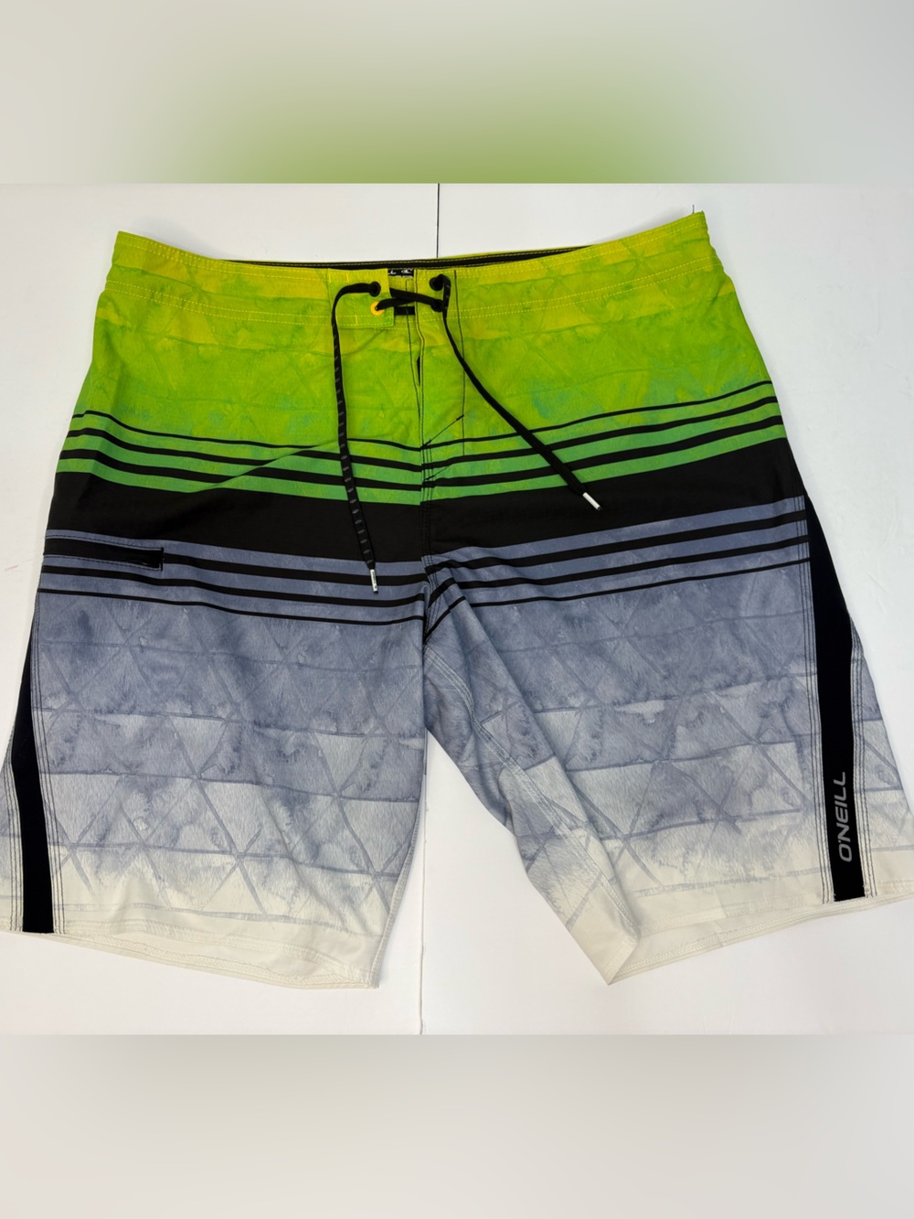 O'Neill Superfreak Boardshorts Board Shorts Green & Gray Waist 38